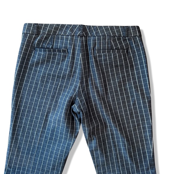 Women's Banana Republic Sloan Stretch Grey Pants with White Checkerboard 8L - Picture 8 of 15